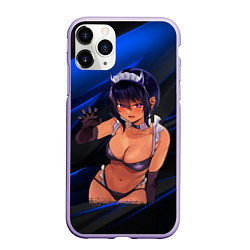 Чехол iPhone 11 Pro матовый Моя новая горничная очень подозрительна black and, цвет: 3D-светло-сиреневый
