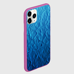 Чехол iPhone 11 Pro матовый Волновой паттерн, цвет: 3D-фиолетовый — фото 2