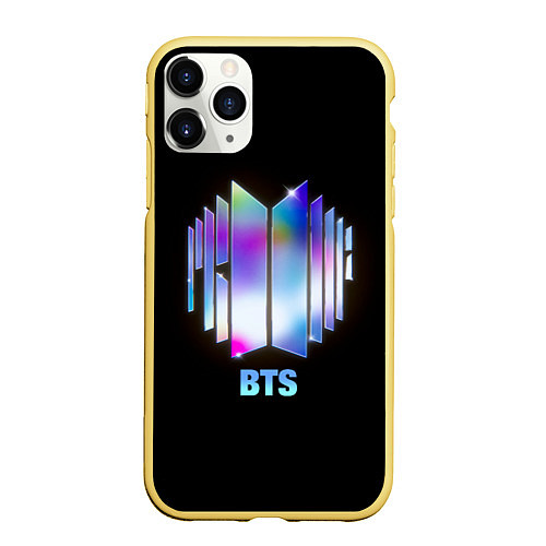 Чехол iPhone 11 Pro матовый BTS gradient logo / 3D-Желтый – фото 1