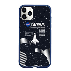 Чехол iPhone 11 Pro матовый Nasa - облака звёзды, цвет: 3D-тёмно-синий