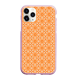 Чехол iPhone 11 Pro матовый Абстракция - оранжевые зонтики, цвет: 3D-розовый