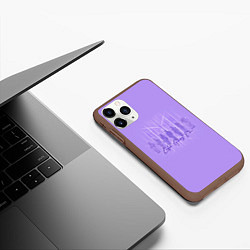 Чехол iPhone 11 Pro матовый BTS live goes on purple, цвет: 3D-коричневый — фото 2
