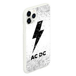 Чехол iPhone 11 Pro матовый AC DC с потертостями на светлом фоне, цвет: 3D-белый — фото 2