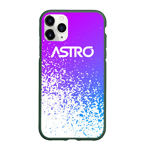 Чехол iPhone 11 Pro матовый Astro neon / 3D-Темно-зеленый – фото 1