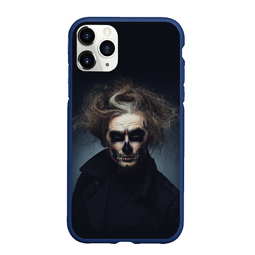 Чехол iPhone 11 Pro матовый Темный демон / 3D-Тёмно-синий – фото 1