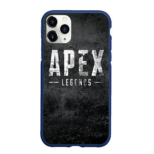 Чехол iPhone 11 Pro матовый Apex Legends grunge / 3D-Тёмно-синий – фото 1
