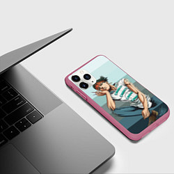 Чехол iPhone 11 Pro матовый Рохан Кишибе - художник, цвет: 3D-малиновый — фото 2