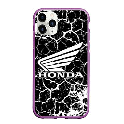 Чехол iPhone 11 Pro матовый Honda logo арт, цвет: 3D-фиолетовый