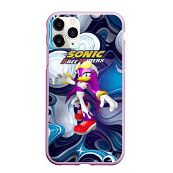 Чехол iPhone 11 Pro матовый Sonic - ласточка Вейв - Free riders - pattern, цвет: 3D-розовый