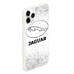 Чехол iPhone 11 Pro матовый Jaguar с потертостями на светлом фоне, цвет: 3D-белый — фото 2