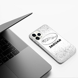 Чехол iPhone 11 Pro матовый Jaguar с потертостями на светлом фоне, цвет: 3D-белый — фото 2