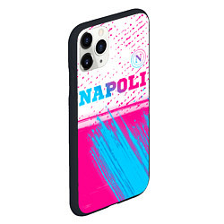 Чехол iPhone 11 Pro матовый Napoli neon gradient style: символ сверху, цвет: 3D-черный — фото 2