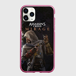 Чехол iPhone 11 Pro матовый Скрытый Басим Assassins creed mirage, цвет: 3D-малиновый