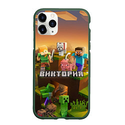 Чехол iPhone 11 Pro матовый Виктория Minecraft