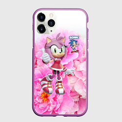 Чехол iPhone 11 Pro матовый Sonic - Amy Rose - Video game, цвет: 3D-фиолетовый