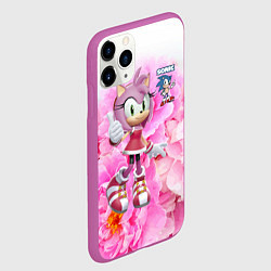 Чехол iPhone 11 Pro матовый Sonic - Amy Rose - Video game, цвет: 3D-фиолетовый — фото 2