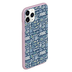 Чехол iPhone 11 Pro матовый Музыкальные инструменты и стили музыки, цвет: 3D-розовый — фото 2