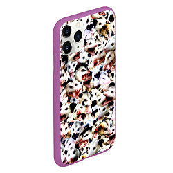 Чехол iPhone 11 Pro матовый Опоссумы, цвет: 3D-фиолетовый — фото 2