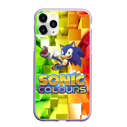 Чехол iPhone 11 Pro матовый Sonic Colours - Hedgehog - Video game / 3D-Светло-сиреневый – фото 1