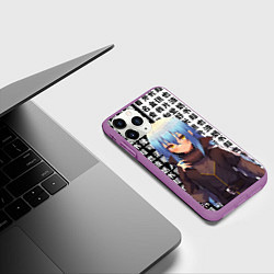 Чехол iPhone 11 Pro матовый Римуру - О моём перерождении в слизь, цвет: 3D-фиолетовый — фото 2
