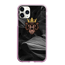 Чехол iPhone 11 Pro матовый Русский Царь зверей Медведь