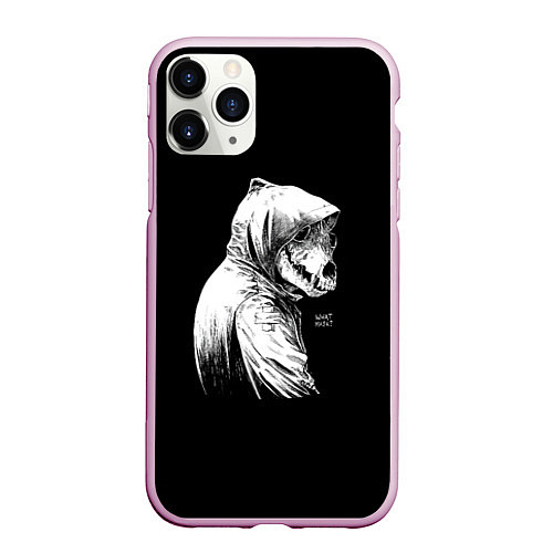 Чехол iPhone 11 Pro матовый What mask? / 3D-Розовый – фото 1