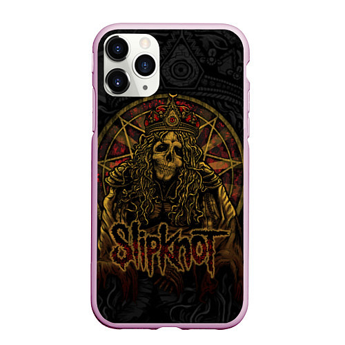 Чехол iPhone 11 Pro матовый Slipknot - death / 3D-Розовый – фото 1