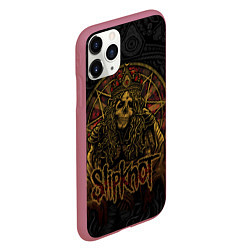 Чехол iPhone 11 Pro матовый Slipknot - death, цвет: 3D-малиновый — фото 2