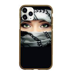Чехол iPhone 11 Pro матовый Зеленоглазая девушка в хиджабе