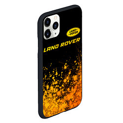 Чехол iPhone 11 Pro матовый Land Rover - gold gradient: символ сверху, цвет: 3D-черный — фото 2