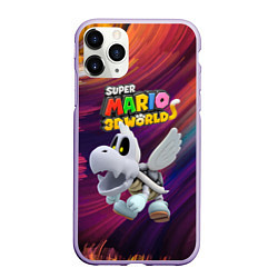 Чехол iPhone 11 Pro матовый Dry Bones - Super Mario 3D World - Nintendo, цвет: 3D-светло-сиреневый