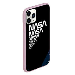 Чехол iPhone 11 Pro матовый Nasa надпись, цвет: 3D-розовый — фото 2