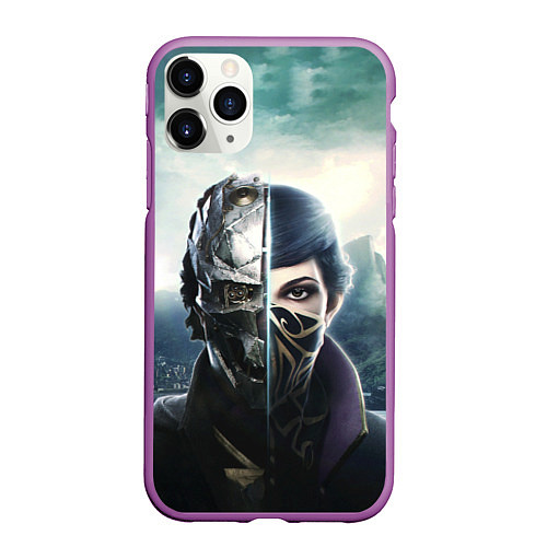 Чехол iPhone 11 Pro матовый Dishonored - Эмили Колдуин / 3D-Фиолетовый – фото 1