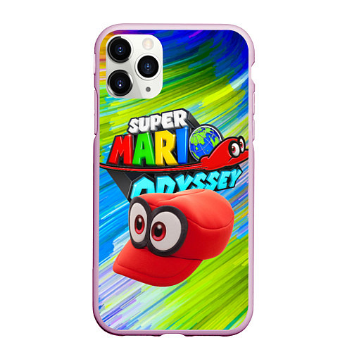 Чехол iPhone 11 Pro матовый Super Mario Odyssey - Nintendo - Бейсболка / 3D-Розовый – фото 1