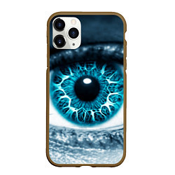 Чехол iPhone 11 Pro матовый Инопланетный глаз, цвет: 3D-коричневый