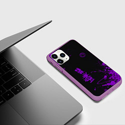 Чехол iPhone 11 Pro матовый Blink 182 фиолетовые брызги, цвет: 3D-фиолетовый — фото 2