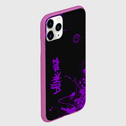 Чехол iPhone 11 Pro матовый Blink 182 фиолетовые брызги, цвет: 3D-фиолетовый — фото 2
