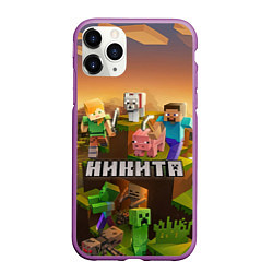 Чехол iPhone 11 Pro матовый Никита Minecraft