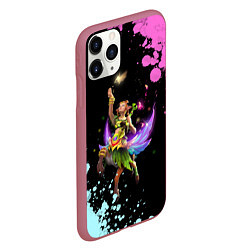 Чехол iPhone 11 Pro матовый Красивая Энча, цвет: 3D-малиновый — фото 2