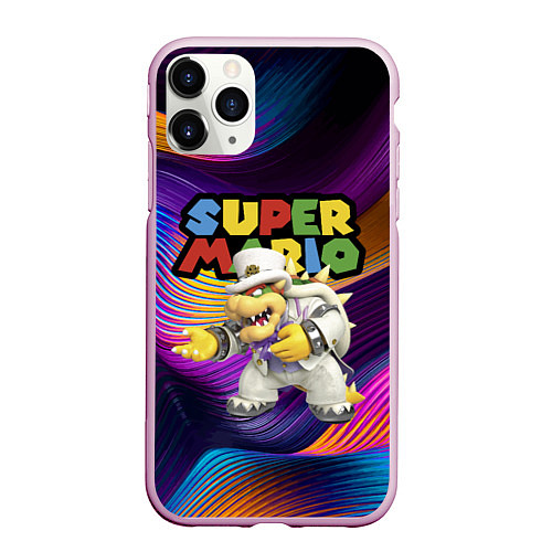 Чехол iPhone 11 Pro матовый Super Mario - Bowser - Nintendo / 3D-Розовый – фото 1