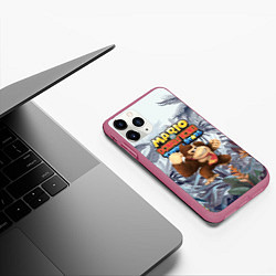 Чехол iPhone 11 Pro матовый Mario Donkey Kong - Nintendo - Gorilla, цвет: 3D-малиновый — фото 2