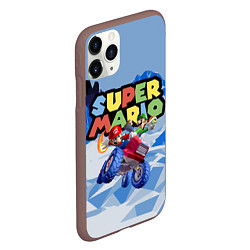 Чехол iPhone 11 Pro матовый Марио и Луиджи гонщики - Super Mario, цвет: 3D-коричневый — фото 2