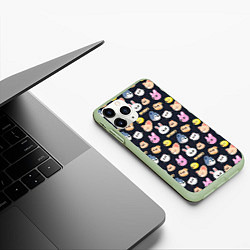 Чехол iPhone 11 Pro матовый Skzoo pattern, цвет: 3D-салатовый — фото 2