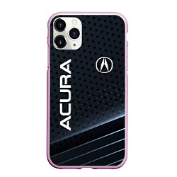 Чехол iPhone 11 Pro матовый Acura карбон