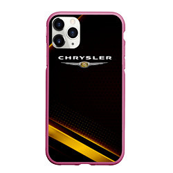 Чехол iPhone 11 Pro матовый Chrysler Абстракция, цвет: 3D-малиновый