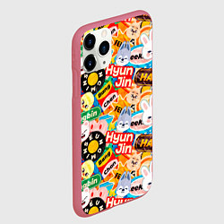 Чехол iPhone 11 Pro матовый Skzoo stickers characters, цвет: 3D-малиновый — фото 2