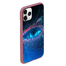 Чехол iPhone 11 Pro матовый Цифровой глаз, цвет: 3D-малиновый — фото 2