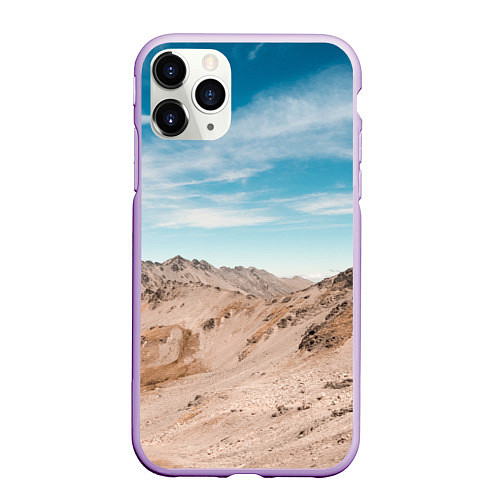 Чехол iPhone 11 Pro матовый Небо и песок / 3D-Сиреневый – фото 1