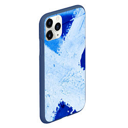 Чехол iPhone 11 Pro матовый Белый крест на синем фоне, цвет: 3D-тёмно-синий — фото 2