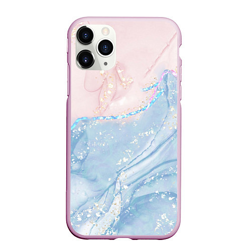 Чехол iPhone 11 Pro матовый Нежность рассвета / 3D-Розовый – фото 1